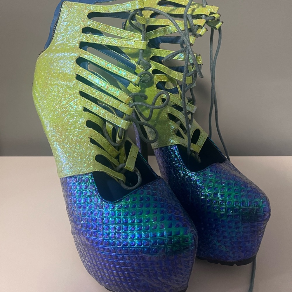 Lace Up Platform Heels